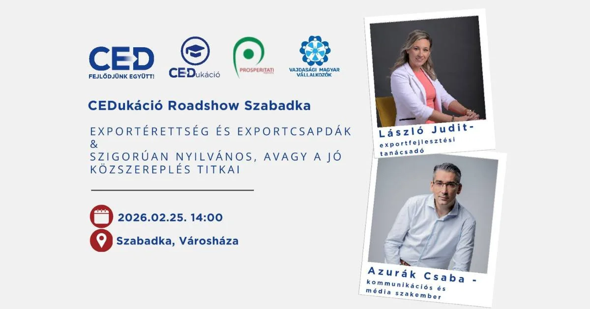 ÚJRA CEDukáció Roadshow Szabadkán!