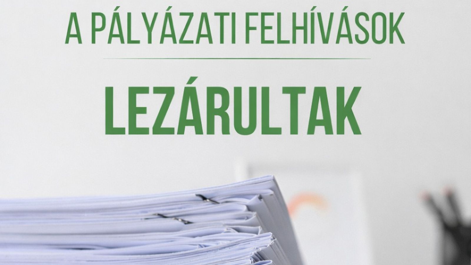 A felhívásokra közel 1000 pályázati kérelem érkezett, amely minden korábbinál élénkebb érdeklődést tükröz!