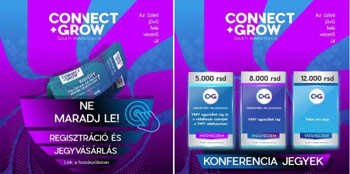 Elstartolt a regisztráció a Connect+Grow 2025 üzleti konferenciára!